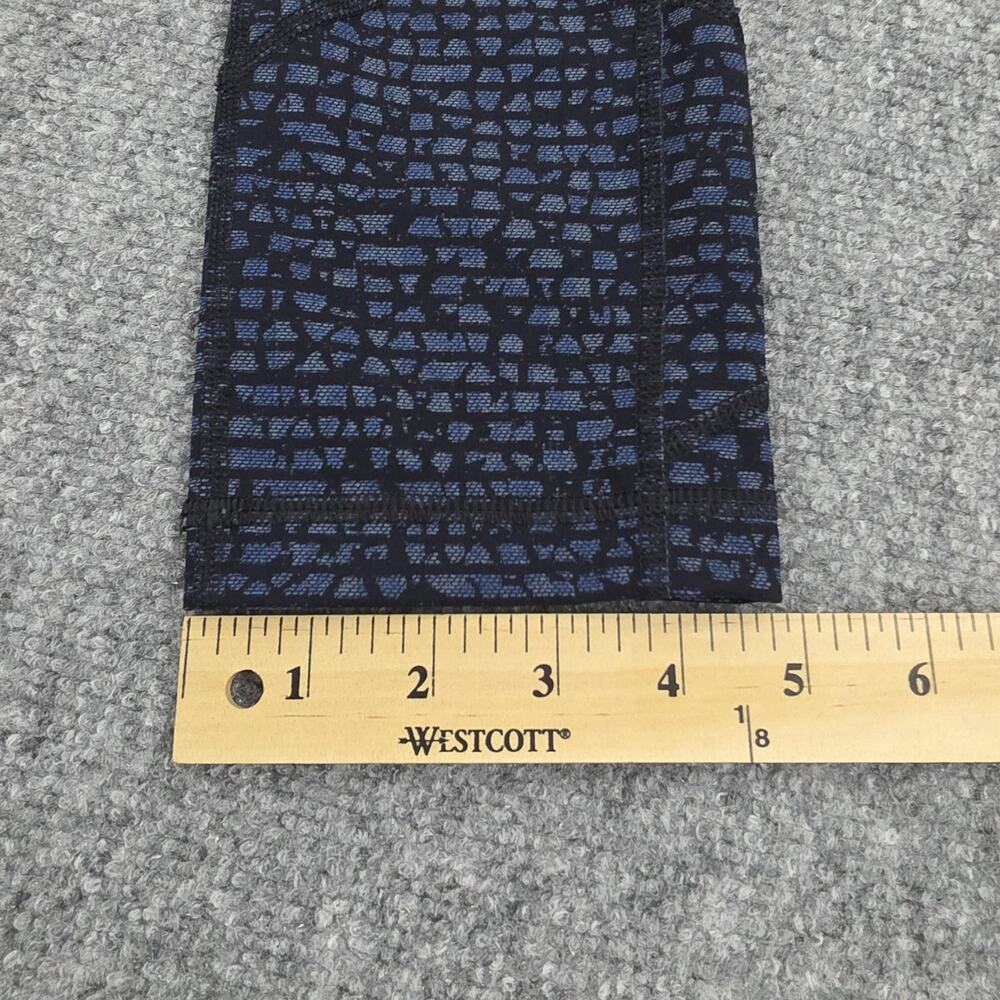 Lululemon Pants Womens 4 Blue Black Geometric Pace Rival Crop Leggings Pocket - Picture 7 of 16